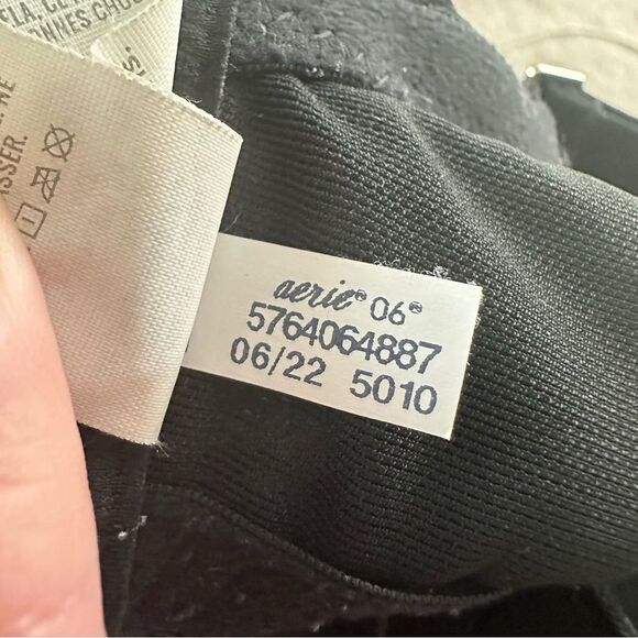 Aerie Black Real Power Wireless Push Up Joy Convertible Lace Bra Size 36DD Sexy - Picture 10 of 16